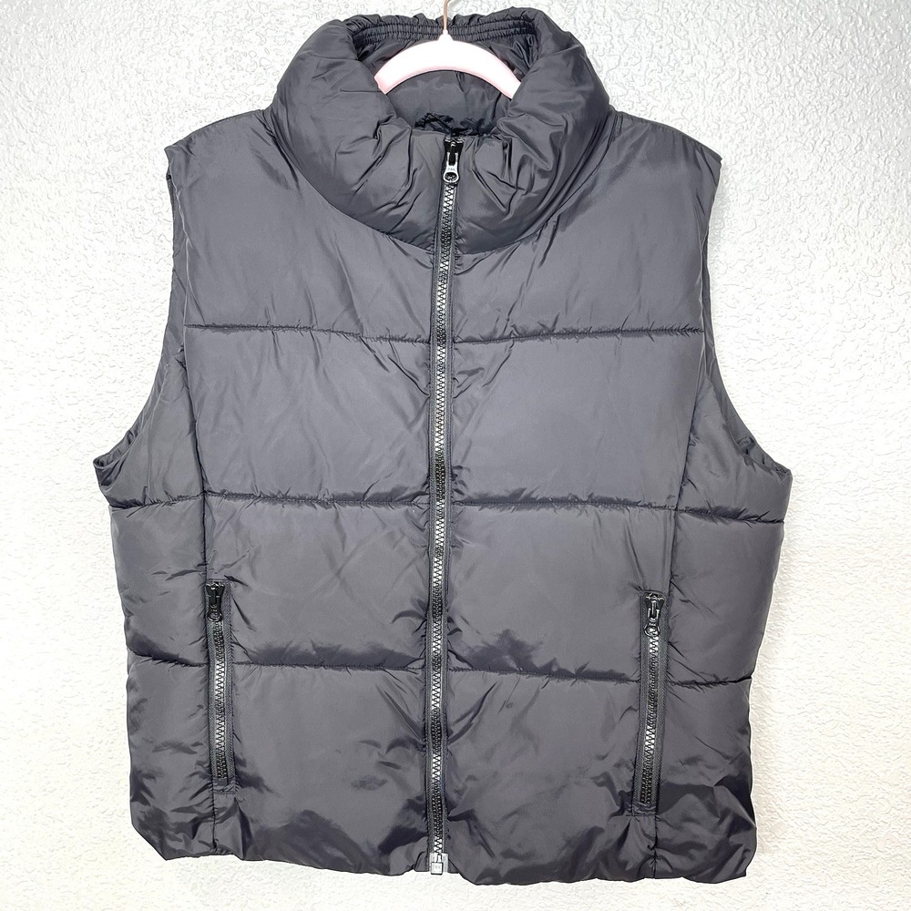 Joe Fresh Women's Black Winter Insulated Hiking Outdoors Puffer Vest Size XL
